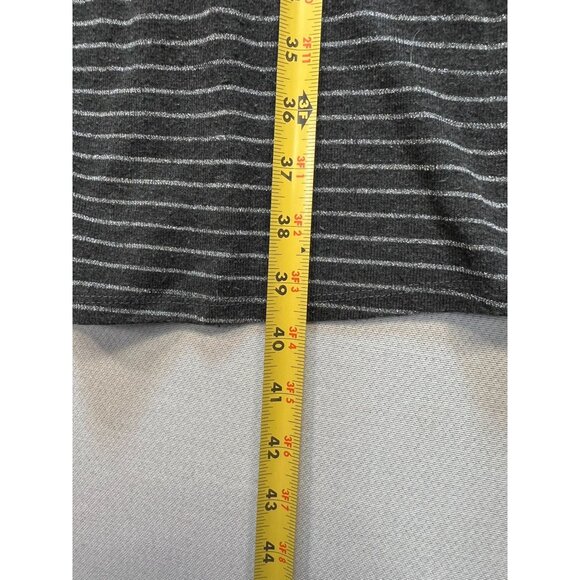 Torrid Womens Metallic Surplice Midi Dress Long Sleeve Size 2 Gray Silver Stripe - Picture 10 of 12